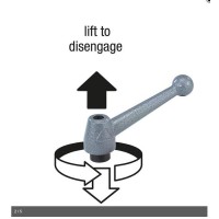 KIPP K0120鋼外螺紋英寸公制經(jīng)典球形可調式手柄