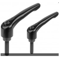 KIPP K0122亞光紋理可調式手柄外螺紋磨砂表面處理英制