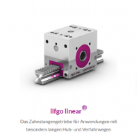 LEANTECHNIK 齒條齒輪箱lifgo?系列，有三種尺寸可供選擇