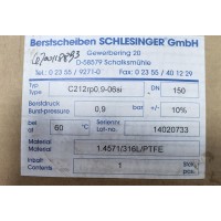 德國(guó)Schlesinger爆破片C71rp5,3-05st用于化工制造行業(yè)使用