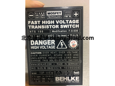 Behlke晶閘管高壓開(kāi)關(guān)HTS 60-100-SCR通過(guò)TTL 觸發(fā)脈沖觸發(fā)